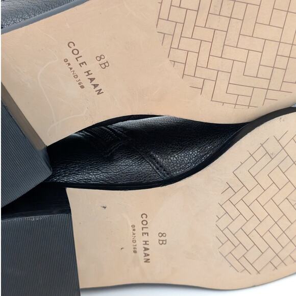 Cole Haan Naia Pointed Toe Block Heel Booties Women's Black Size US8B EU39 - Picture 9 of 12